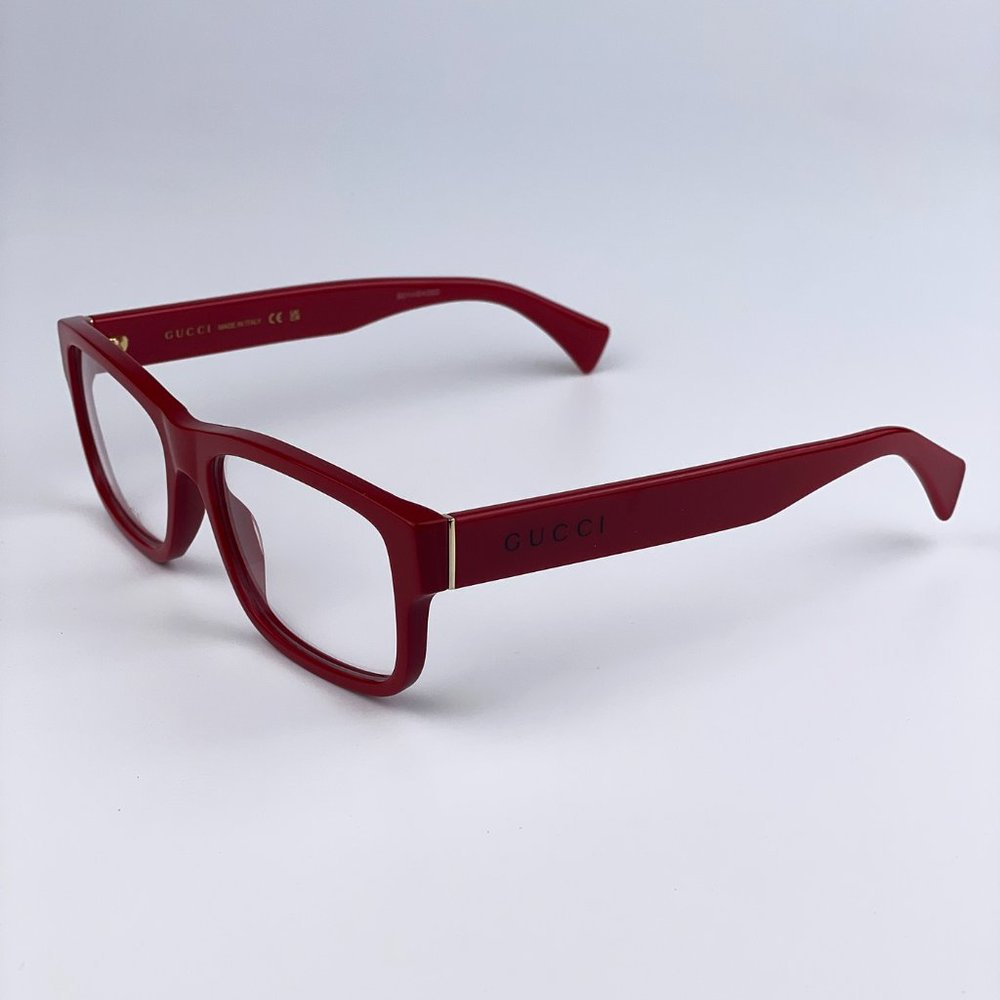 🔥  Gucci GG1141O 006 Eyeglasses Red Square Men - Picture 4 of 10